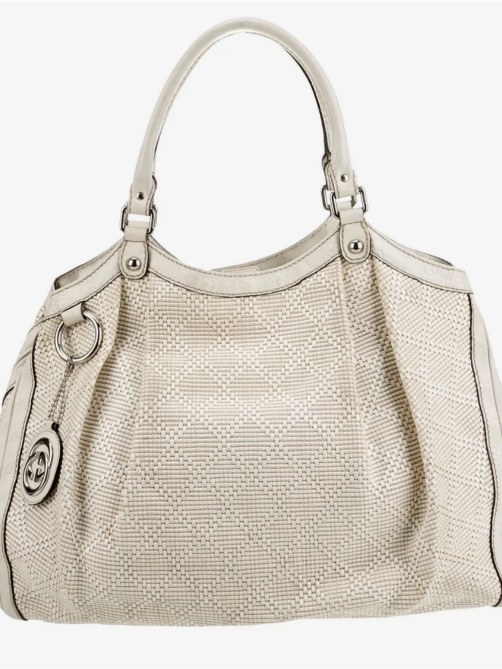 Authentic White Boho Gucci Bag